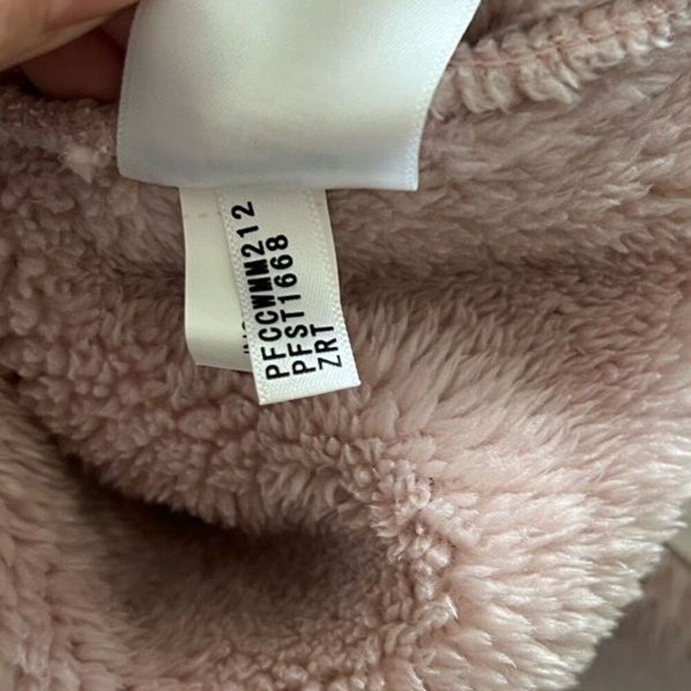 CALVIN KLEIN Quarter-zip Fleece Sweatshirt In Evening Sand - Picture 12 of 12